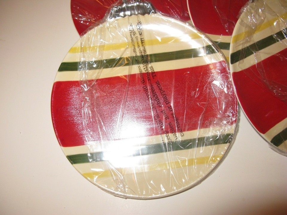 Radko Shiny Brite Vintage Ornament Plates Set of 4 New in Box - $44.11