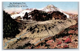 Tahoma Glacier Mt Rainier Washington WA 1917 DB Postcard T16 - £2.76 GBP