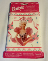 Barbie Mattel Prepasted Strippable 1996 Decorative Border 8.5 sq ft 5 yd x 6.83&quot; - £20.10 GBP