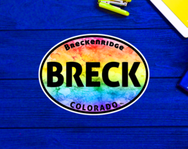 Ski Breckenridge Colorado Skiing Decal Sticker 4&quot; Vinyl Laptop Bumper Luggage - £4.09 GBP