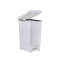 Slim Trash Can With Foot Pedal  4 Gallon Plastic Step-On Trash Can With ... - £35.45 GBP