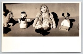 RPPC NH Sandwich Town Grange Fair 1944 Contest Crochet Doll Snowman Postcard C28 - £11.23 GBP