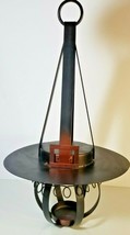 Halloween Witch Hat Hanging Rot Iron Candle Holder Unique Large 16&quot; - £27.06 GBP
