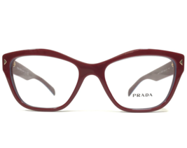 Prada Eyeglasses Frames VPR 27S UF9-1O1 Burgundy Red Blue Cat Eye 53-17-140 - £110.96 GBP