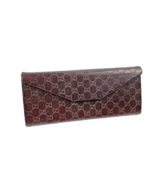 GUCCI Sunglasses Case Foldable Folding TriFold Brown Faux Leather Authentic - $562.80 MXN