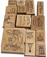 Stampin Up! Crab &amp; Company Rubber Stamp Set Of 12 Wood-Mounted Stamps - €14,84 EUR