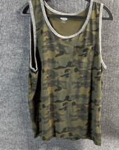 Old Navy Shirt Mens Large Tank Top Camouflage Print Green Sleeveless Wor... - $13.15