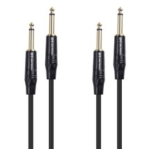 Electric Guitar Cable, 1/4 Inch Ts To Ts, 2-Pack, 6 Ft\., Cable Matters. - £23.06 GBP