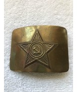 Brass Hammer And Sickle Buckle-2 3/4” By 2” - £19.32 GBP