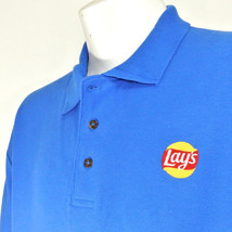 LAY&#39;S Frito Lay Potato Chips Employee Uniform Polo Shirt Blue Size M Med... - $25.49