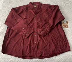 C.E. Schmidt Workwear Long Sleeve Red Maroon Men&#39;s Work Shirt 2x NWT - Fast Ship - £12.57 GBP