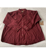 C.E. Schmidt Workwear Long Sleeve Red Maroon Men&#39;s Work Shirt 2x NWT - F... - £12.42 GBP