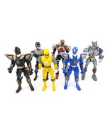 Lot Of 6 Power Rangers Action Figures 2 Red 1 Gold Ranger 2002 - 2003 Fi... - $19.24