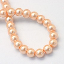 216 Light Pink Glass Pearl Beads 4mm Bulk Jewelry Making Supplies 32&quot; Strand - £3.33 GBP