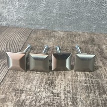 Lot of 4 Square Silver Metal Cabinet Knobs Drawer Pulls &amp; Hardware Home ... - $9.49