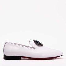The Pombe White Patent Leather Dress Slip-on Loafer Men Shoe image 2