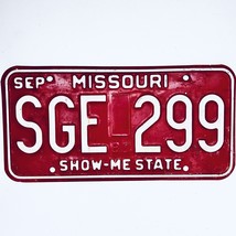  United States Missouri Show-Me State Passenger License Plate SGE 299 - £19.84 GBP