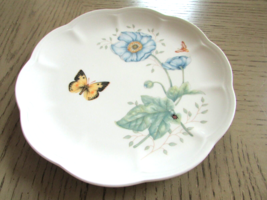 Lenox Butterfly Meadow Luncheon Plate 9&quot; Monarch Butterfly Blue Floral - $11.83