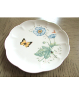 Lenox Butterfly Meadow Luncheon Plate 9&quot; Monarch Butterfly Blue Floral - £9.30 GBP