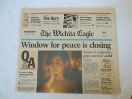 Newspaper Jan 16 1991 Window For Peace Is Closing Wichita Eagle - £7.99 GBP