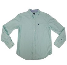 American Eagle Outfitters Classic Fit Medium Button Up Long Sleeve Turqu... - $13.85