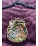 1900’s Original Antique Tapestry Jeweled Purse Bag Gold Vintage Edwardia... - $273.66 CAD