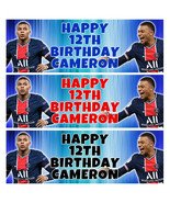 KYLIAN MBAPPE Personalised Birthday Banner - PSG Football Birthday Party... - £4.22 GBP