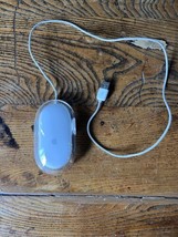 OEM Apple Macintosh Pro Mouse M5769 White Clear USB Wired Optical - $9.49
