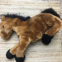 Best Made Toys Brown Horse Black Mane Feet Plush Stuffed Animal Soft Toy - $21.78