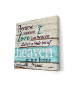 Family Sympathy Square Canvas Wall Art - Heaven - £43.15 GBP