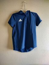 adidas womens navy blue stm polo small - $19.00
