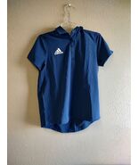 adidas womens navy blue stm polo small - $19.00