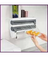 4-in-1 Wall Mounted Kitchen Wrap Dispenser with Cutters &amp; Towel Holder -... - €15,42 EUR