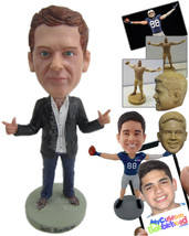 Personalized Bobblehead Handsome Gentleman Rocking In Awesome Suit - Leisure &amp; C - £71.97 GBP