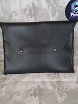 Tribe Alive Black Leather Pouch Clutch Wallet OS Envelope + Sack Bag - £12.15 GBP