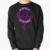  Satanic Feminist  - Feminist Pentagram Men&#39;s Pullover Black Sweatshirt - £26.14 GBP