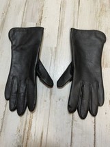 Fownes Women&#39;s Size  Black 100% Leather Gloves Size A Vintage Soft - £12.47 GBP