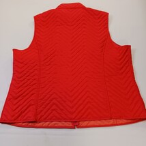 Orvis RN#70534 Women's Full Zip Orange Sleeveless Vest Pockets Size XL image 11