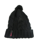 NIKE Youth unisex black chunky cable knit hat with pompom Size Youth one... - £7.69 GBP