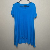 Miss Finch Women&#39;s blue tunic LONG top T-shirt size M NEW - £54.26 GBP