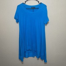 Miss Finch Women&#39;s blue tunic LONG top T-shirt size M NEW - £51.60 GBP