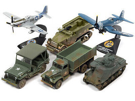 Pacific Theater Warriors Military 2022 Set B of 6 Pcs Release 1 1/64 -1/144 Diec - £64.88 GBP