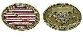 Navy Sea Warriors 2&quot; Freedom Service Victory Flag Challenge Coin - £27.48 GBP