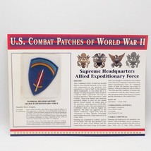 U.Combattimento Toppe Di Guerra Mondiale II Supreme Headquaters Spalla N... - $35.39