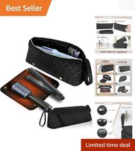 Durable Travel Hair Tools Organizer with Heat Resistant Mat - Black Eleg... - $37.57