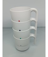 Vintage Set Of 4 Vintage CURVER Plastic Mugs - $16.00