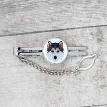 A tie tack with a Siberian Husky dog. Men’s jewelry. A new collection with the g - £9.88 GBP