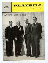 Playbill Advise and Consent 1960 Ed Begley Richard Kiley Kevin McCarthy - $11.88