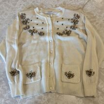 Vintage Floral Knitted Sweater floral knit - $17.25