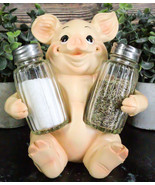 Ebros Gift Farm Barn Porky Pig Salt Pepper Shakers Holder Figurine - £20.71 GBP